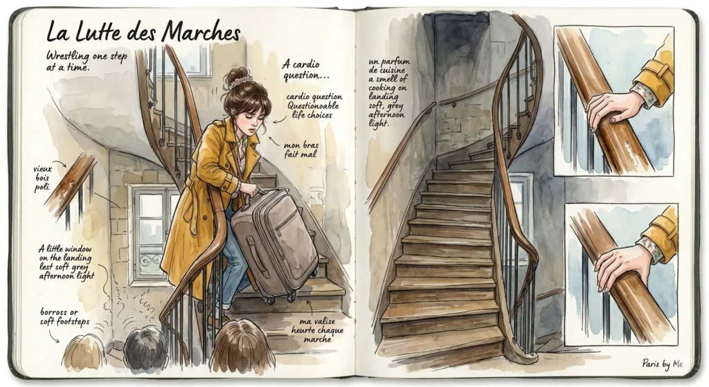 Stairs of new apartment in Paris